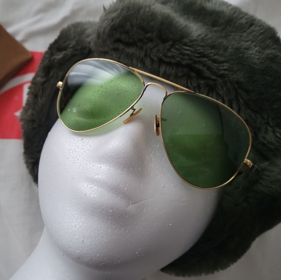 VINTAGE RAYBAN 12K GOLD FILLED AVIATOR USA KOREAN WAR ERA Top Gun - Picture 2 of 16